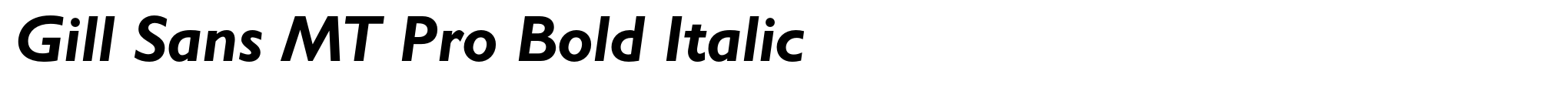 Gill Sans MT Pro Bold Italic image