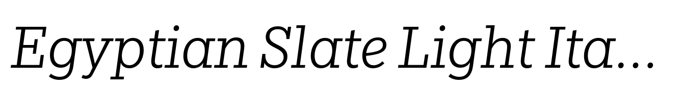 Egyptian Slate Light Italic