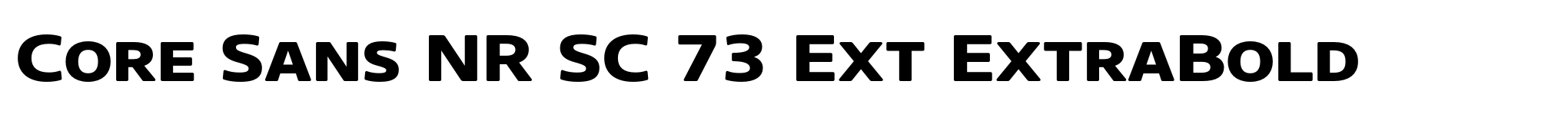 Core Sans NR SC 73 Ext ExtraBold image