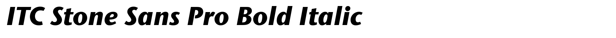 ITC Stone Sans Pro Bold Italic image