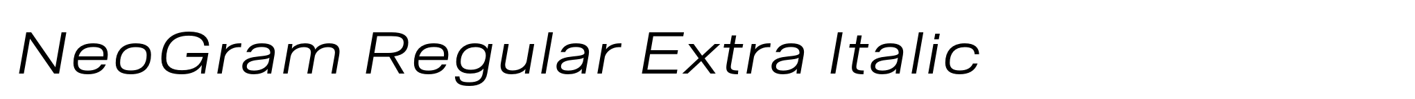 NeoGram Regular Extra Italic image