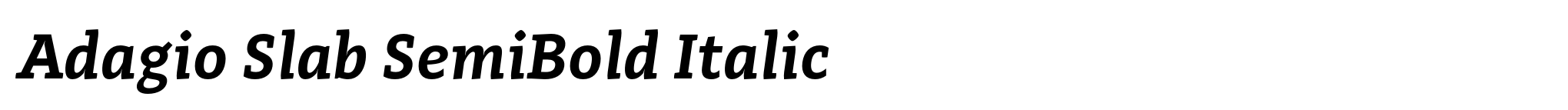 Adagio Slab SemiBold Italic image