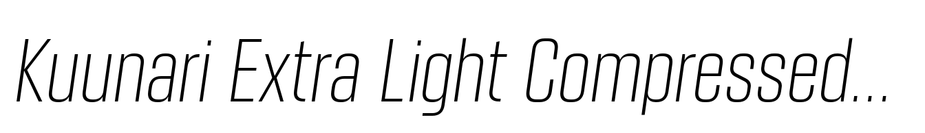 Kuunari Extra Light Compressed Italic