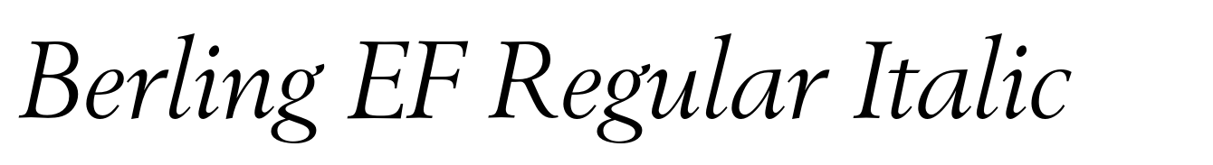 Berling EF Regular Italic