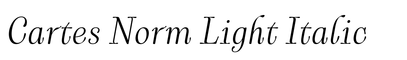 Cartes Norm Light Italic