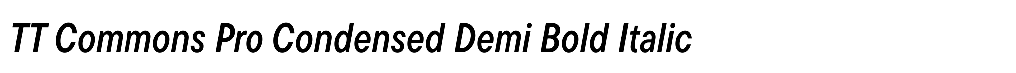 TT Commons Pro Condensed Demi Bold Italic image