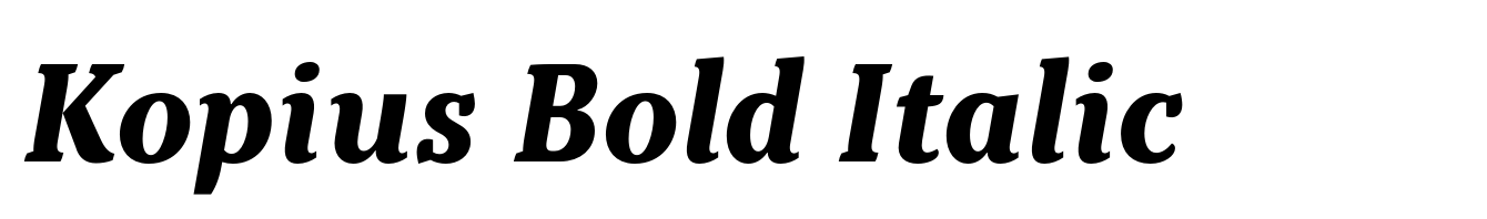 Kopius Bold Italic