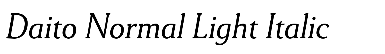 Daito Normal Light Italic