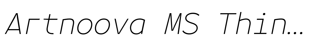 Artnoova MS Thin Italic