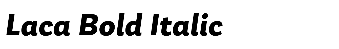 Laca Bold Italic
