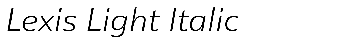 Lexis Light Italic