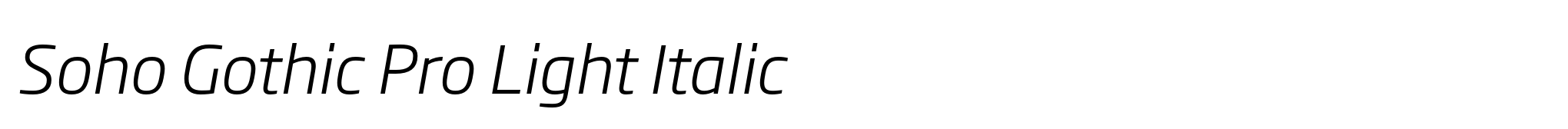 Soho Gothic Pro Light Italic image