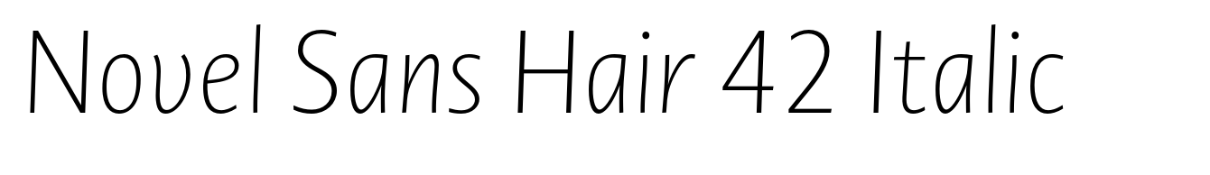 Novel Sans Hair 42 Italic