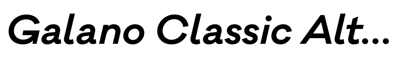 Galano Classic Alt Semi Bold Italic