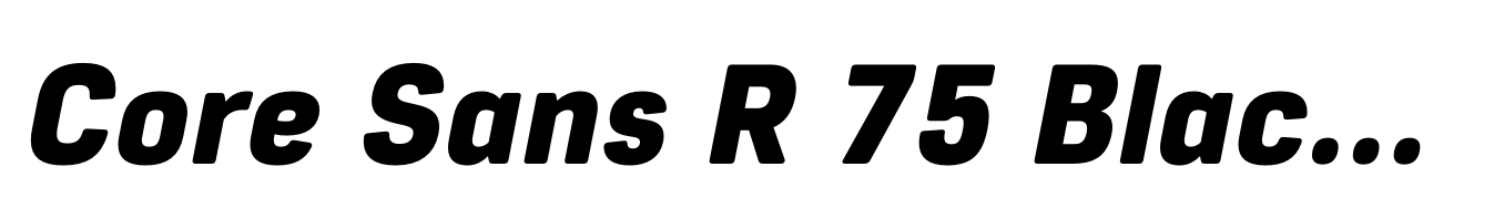 Core Sans R 75 Black Italic