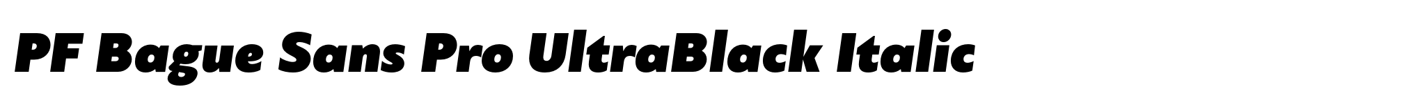 PF Bague Sans Pro UltraBlack Italic image