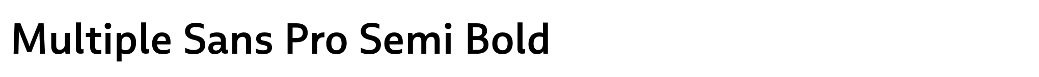 Multiple Sans Pro Semi Bold image