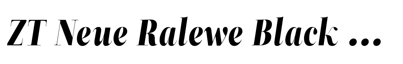 ZT Neue Ralewe Black Semi Condensed Italic