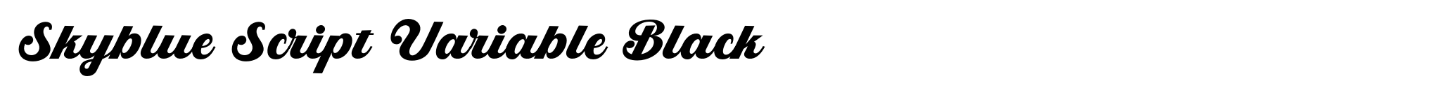 Skyblue Script Variable Black image