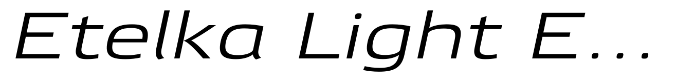 Etelka Light Expanded Italic