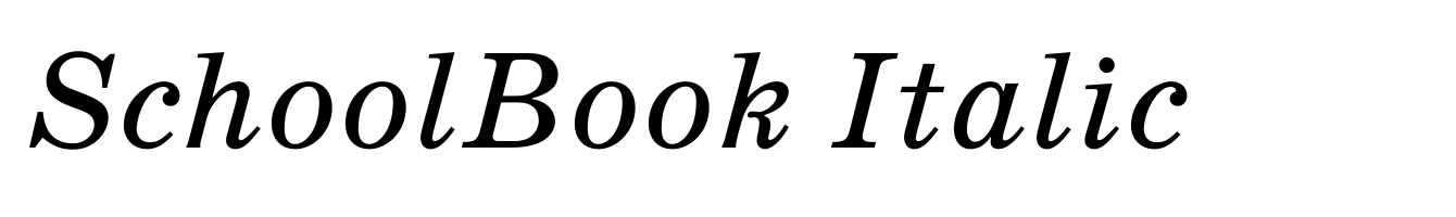 SchoolBook Italic