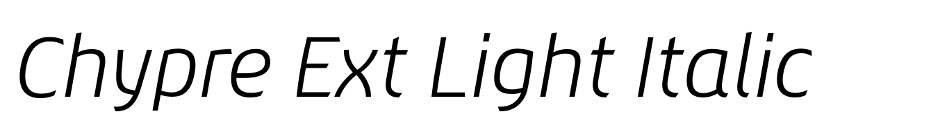 Chypre Ext Light Italic