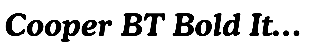 Cooper BT Bold Italic