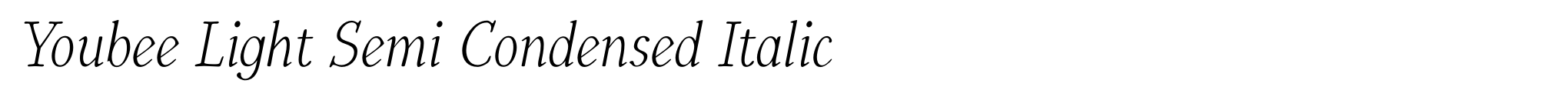 Youbee Light Semi Condensed Italic image