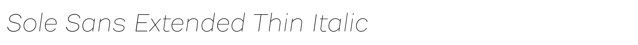 Sole Sans Extended Thin Italic image
