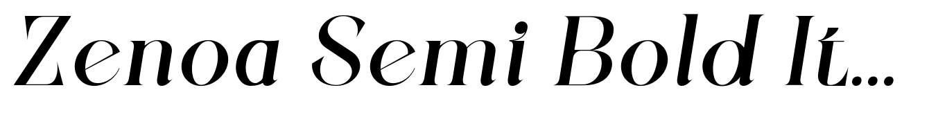 Zenoa Semi Bold Italic