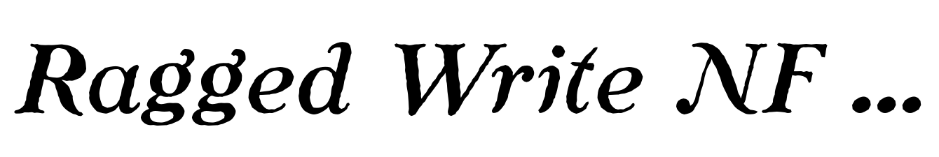 Ragged Write NF Italic