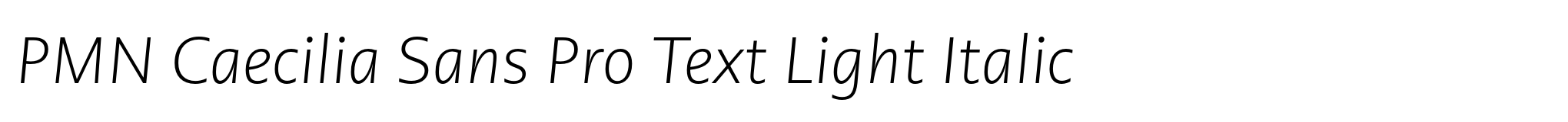PMN Caecilia Sans Pro Text Light Italic image
