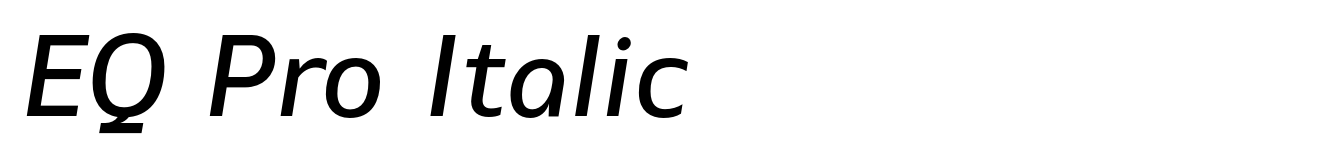 EQ Pro Italic