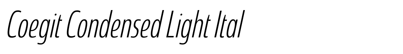 Coegit Condensed Light Ital