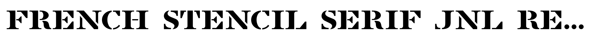 French Stencil Serif JNL Regular image