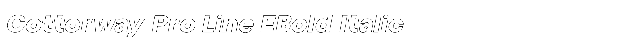 Cottorway Pro Line EBold Italic image
