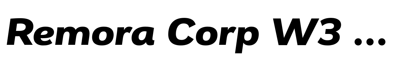 Remora Corp W3 Bold Italic