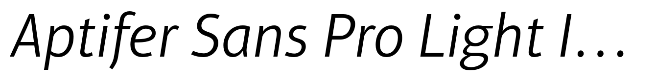 Aptifer Sans Pro Light Italic