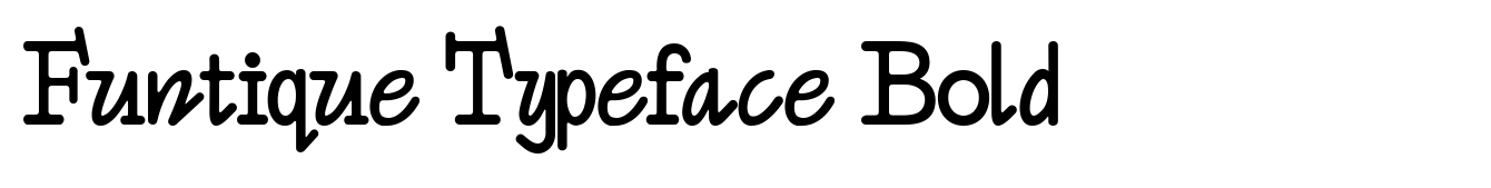 Funtique Typeface Bold