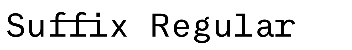 Suffix Regular