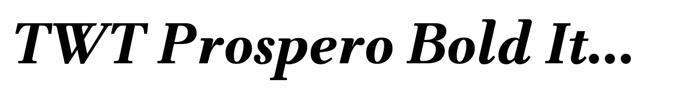 TWT Prospero Bold Italic