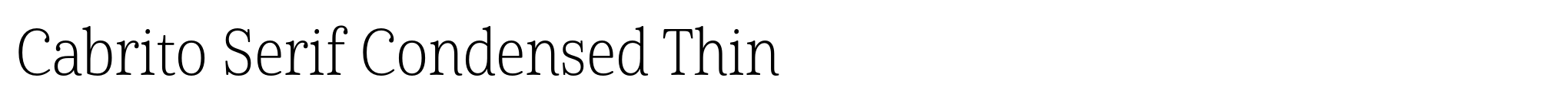 Cabrito Serif Condensed Thin image