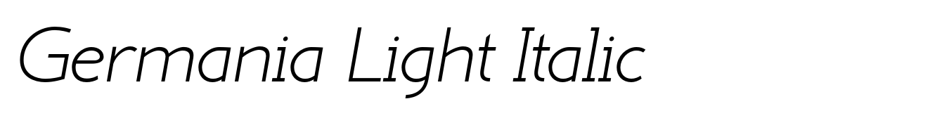 Germania Light Italic