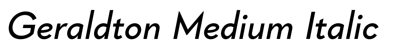 Geraldton Medium Italic