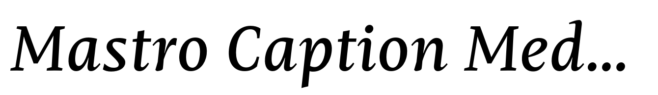 Mastro Caption Medium Italic