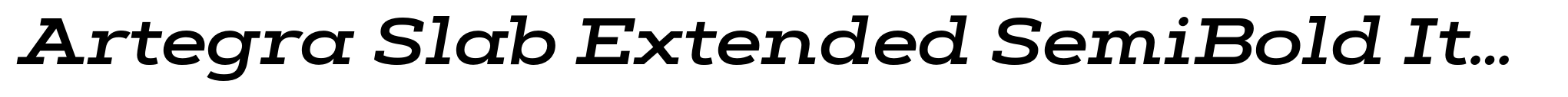 Artegra Slab Extended SemiBold Italic image