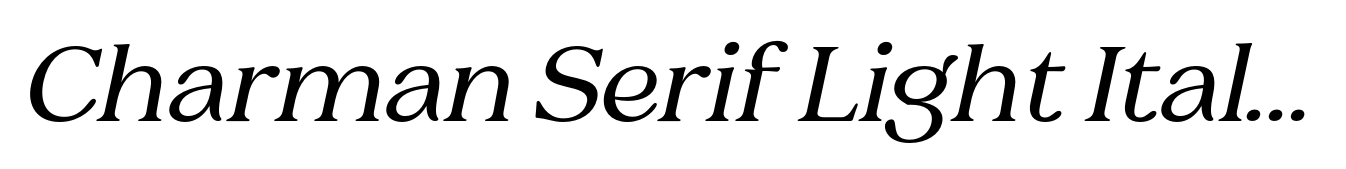 Charman Serif Light Italic