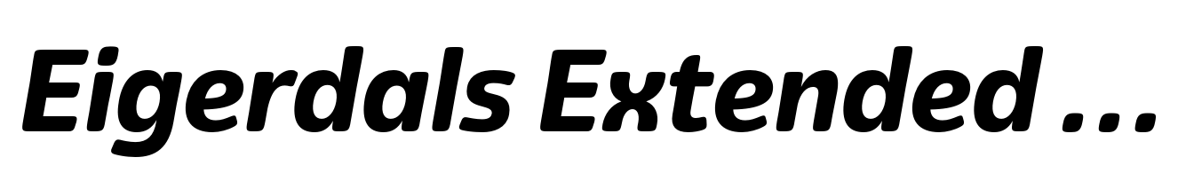 Eigerdals Extended Black Italic