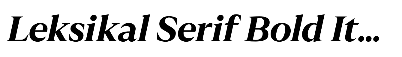 Leksikal Serif Bold Italic