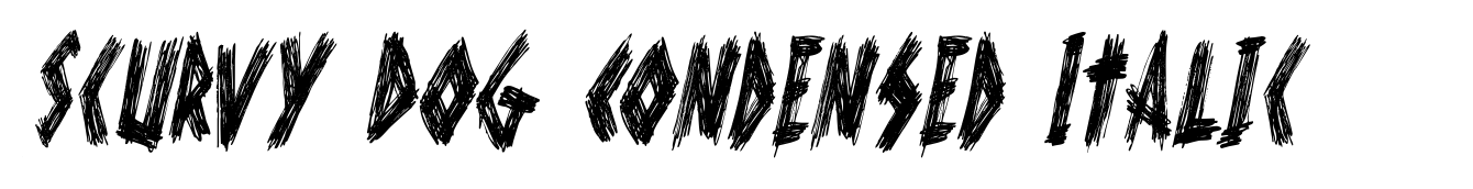 Scurvy Dog Condensed Italic